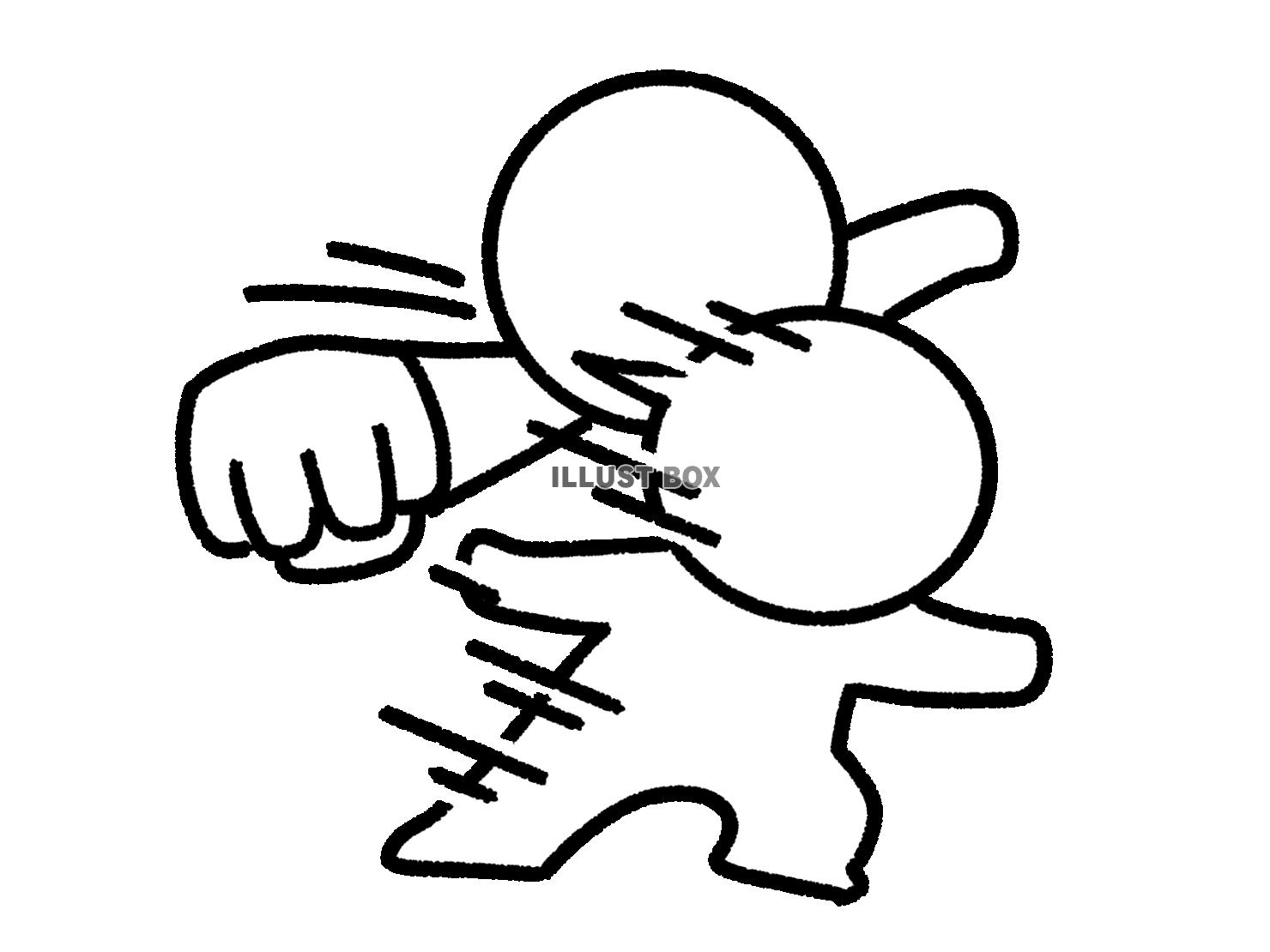 マッハでパンチを避ける棒人間