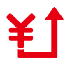 値上げ矢印アイコン