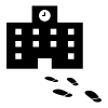 学校と足跡