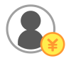 人物丸アイコンとお金