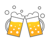 乾杯ビール　透過png