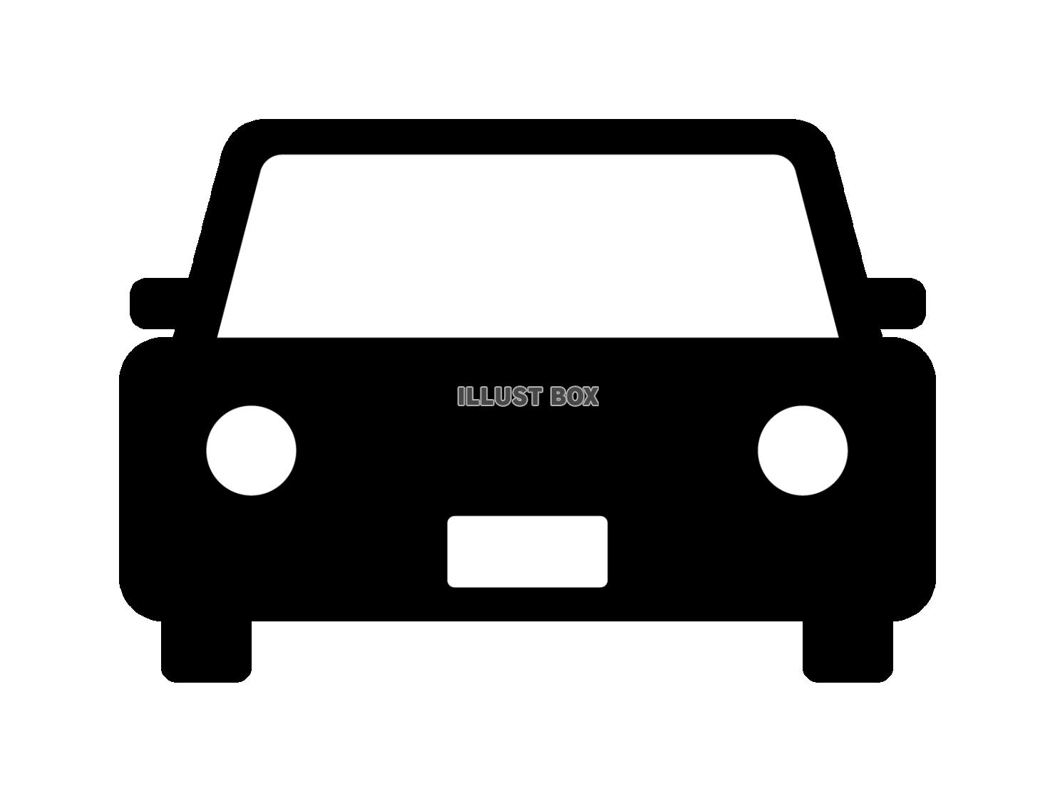 車のシルエット（自動車のアイコン）