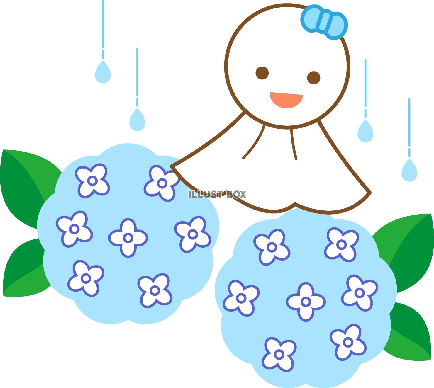 ６月の梅雨のイメージのイラスト