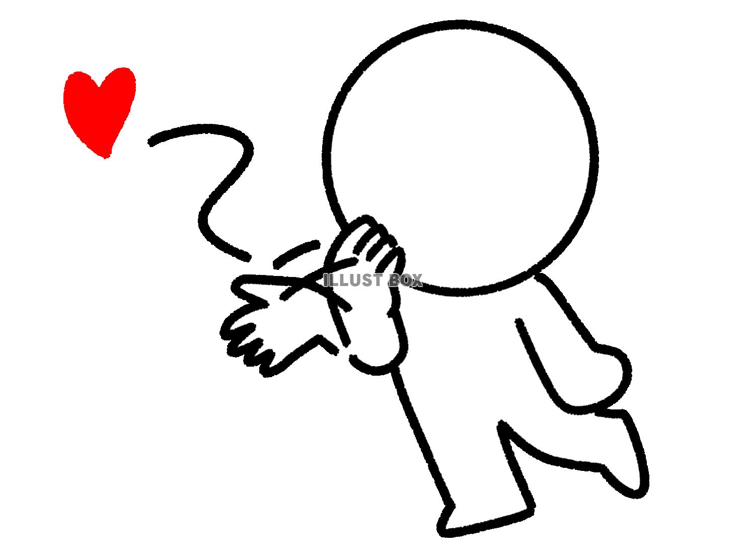 投げキスをする棒人間