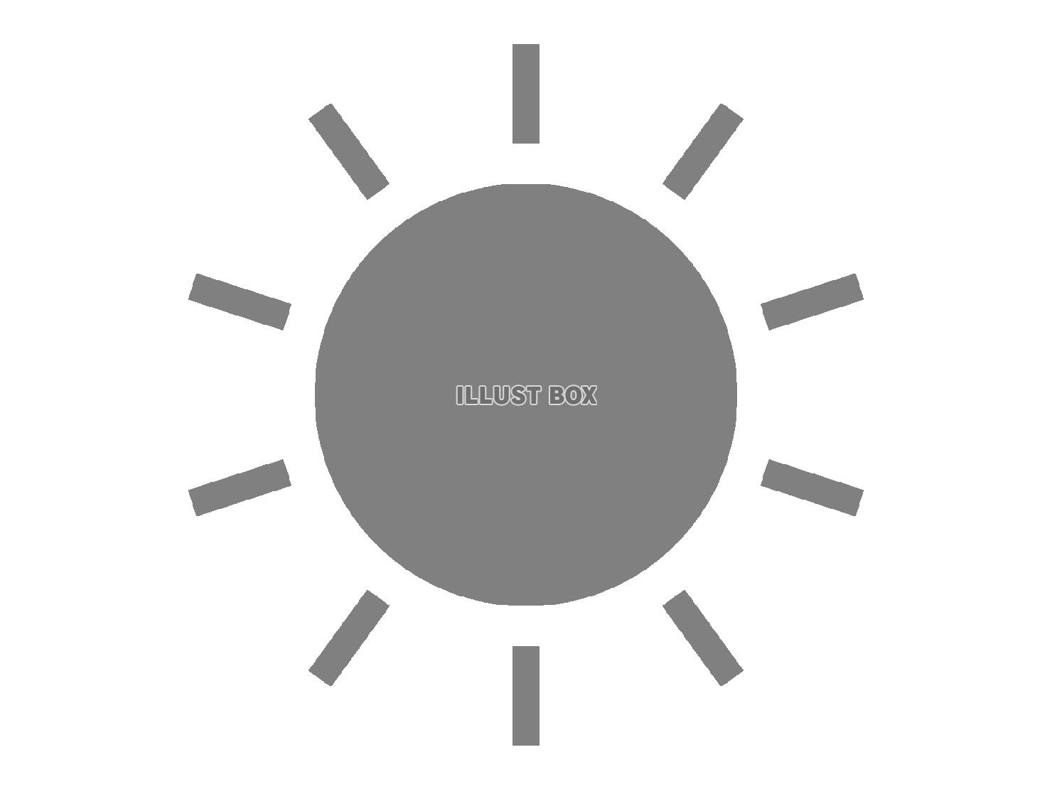 太陽アイコン（晴れマークのシルエット）