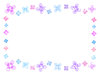 キラキラあじさいフレーム　透過png