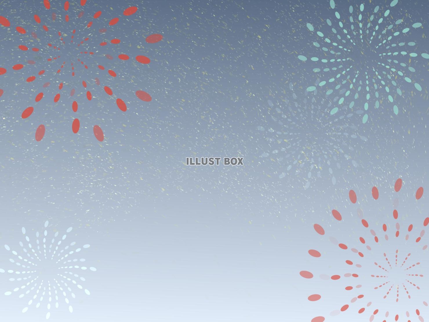 夜空にあがる花火のイラスト