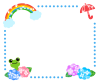 かわいいあじさいフレーム　透過png
