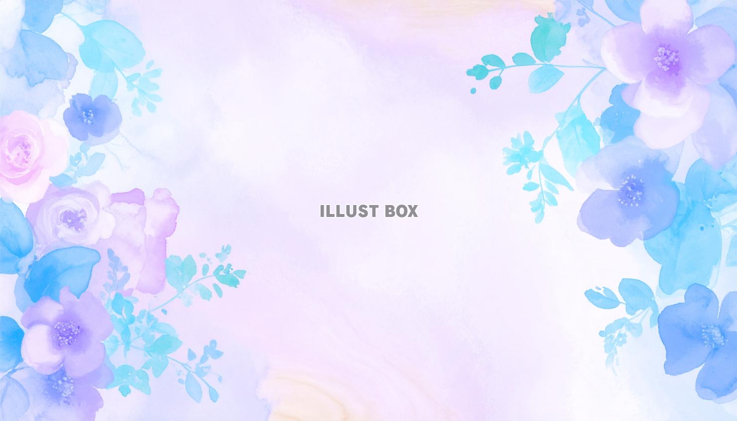 水彩の花の飾りの壁紙／背景／テクスチャのイラスト
