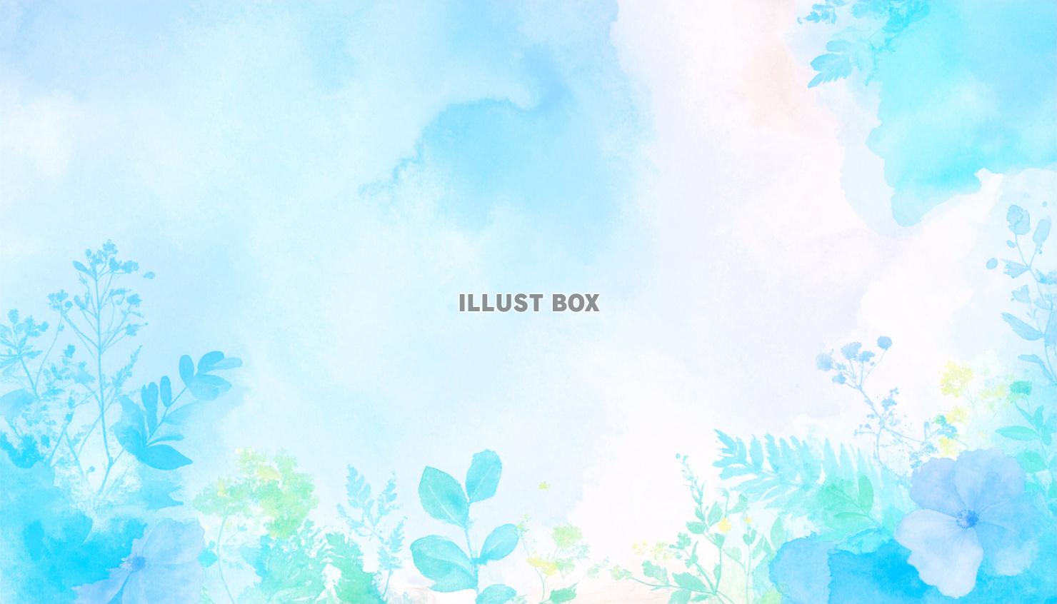 水彩の花の壁紙／背景／テクスチャのイラスト
