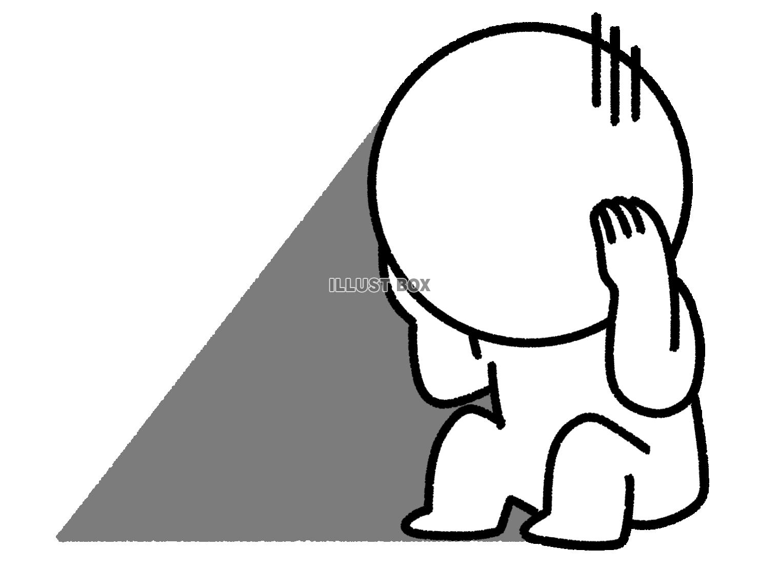 落ち込む棒人間