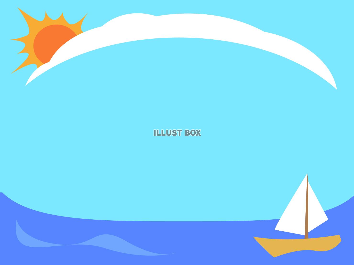 海と青空の背景　ベクターイラスト