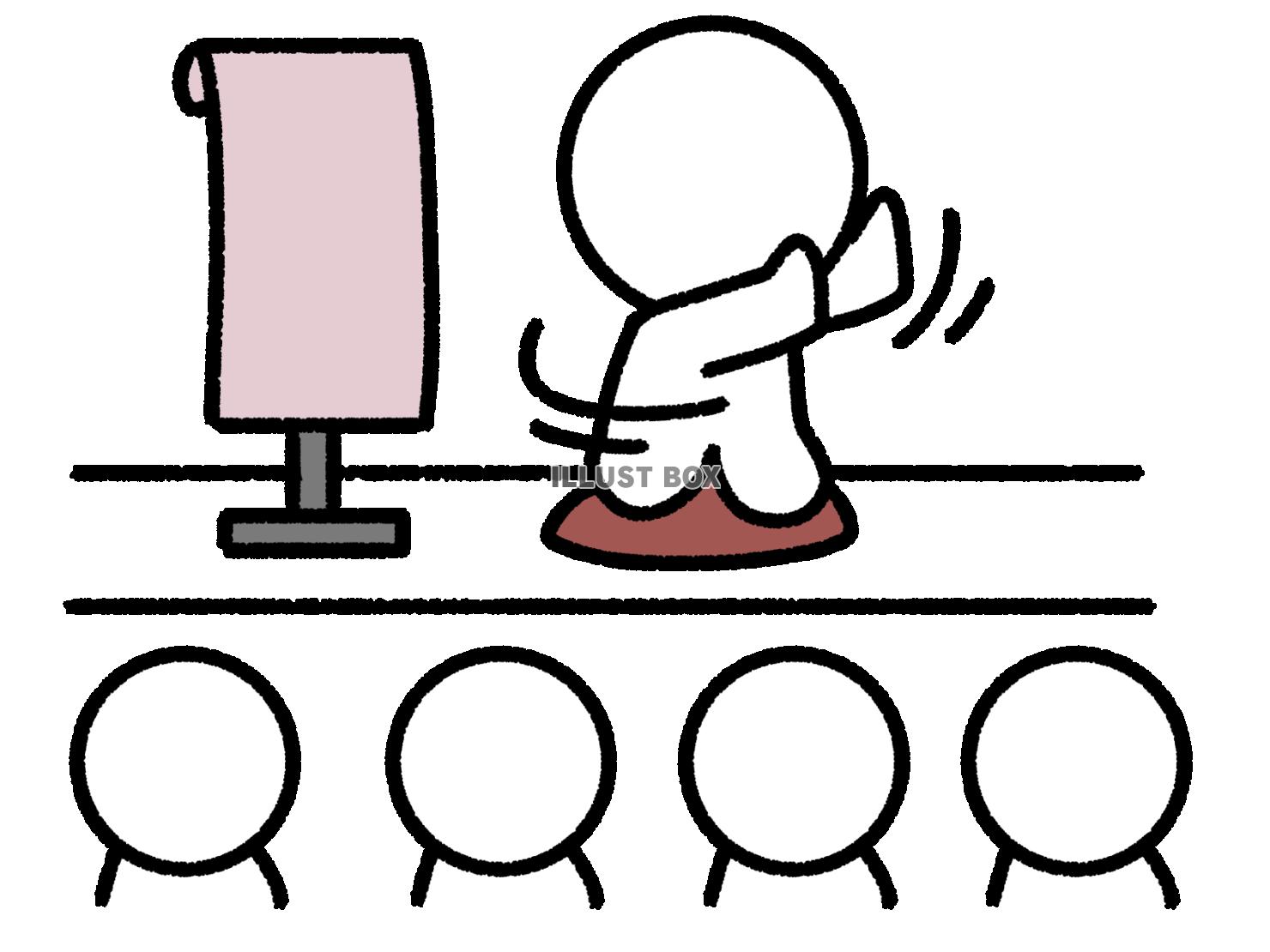 落語をする棒人間