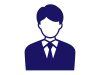 ビジネスマンのアイコン（会社員のシルエット）