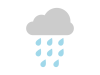お天気アイコン かわいい雲と雨のイラスト