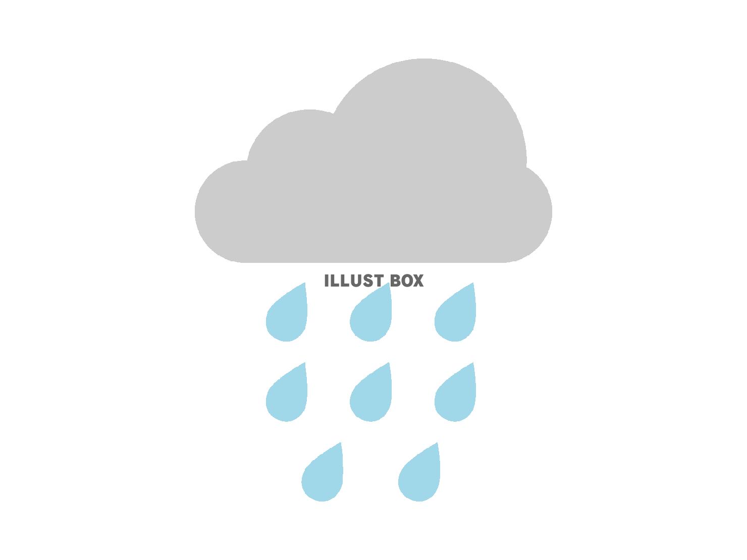 お天気アイコン かわいい雲と雨のイラスト