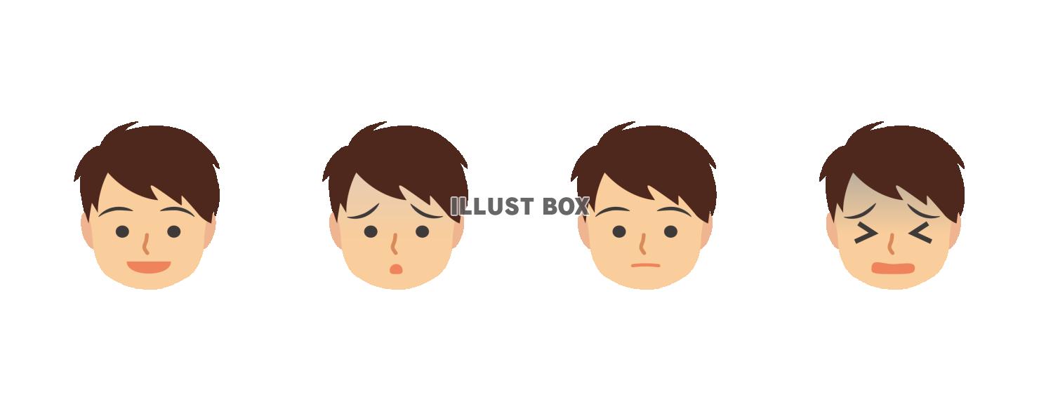 男の子の表情セット