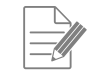 記入のアイコン（ペンと書類のマーク）