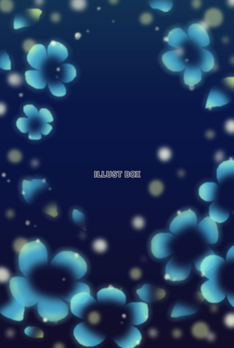 暗がりの花の背景・青