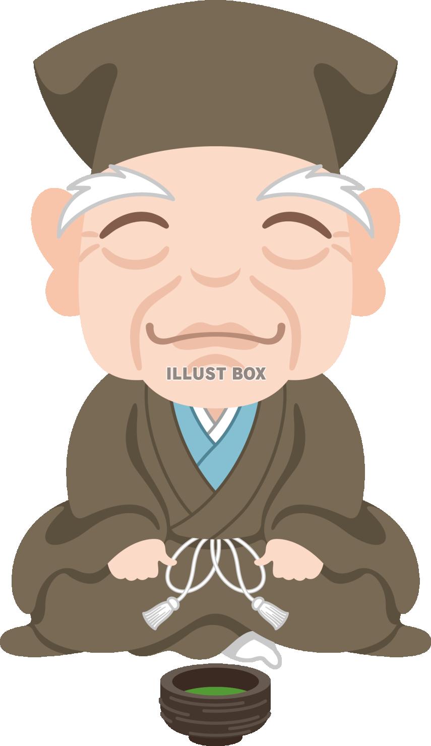  千利休のイメージ　上品な老人
