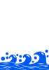 波のポスター　透過png