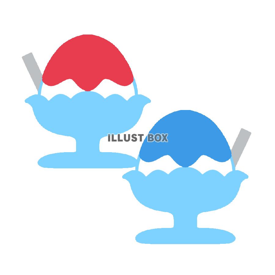 器に入ったかき氷　透過png