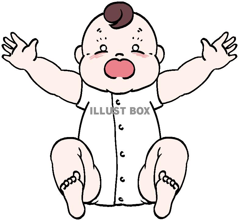 びっくりしているふくよかな赤ちゃん