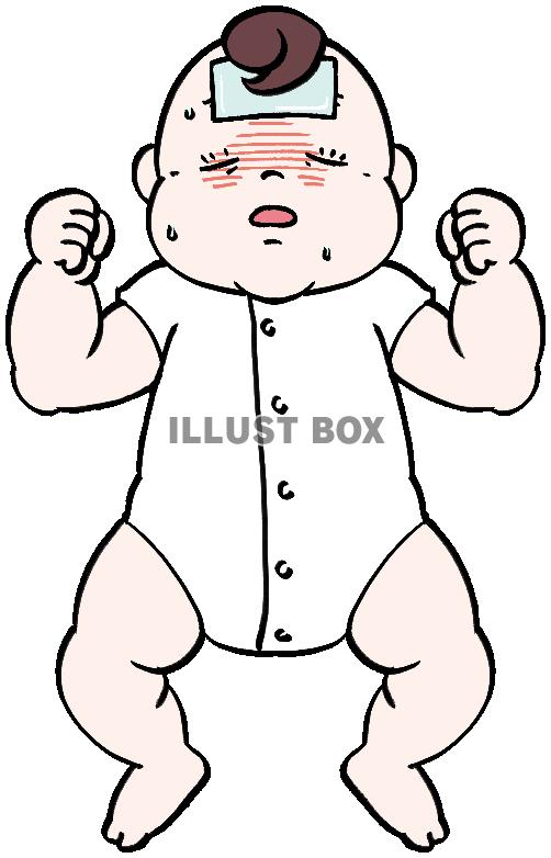 具合が悪いふくよかな赤ちゃん