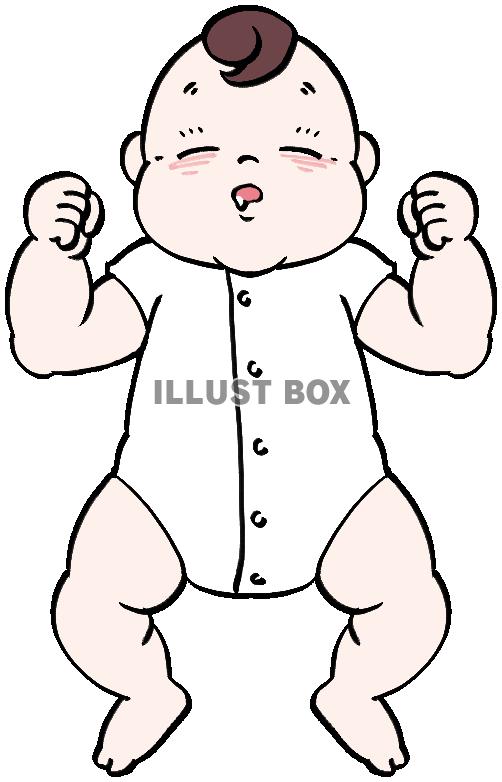 寝ているふくよかな赤ちゃん