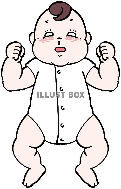鼻水を垂らすふくよかな赤ちゃん