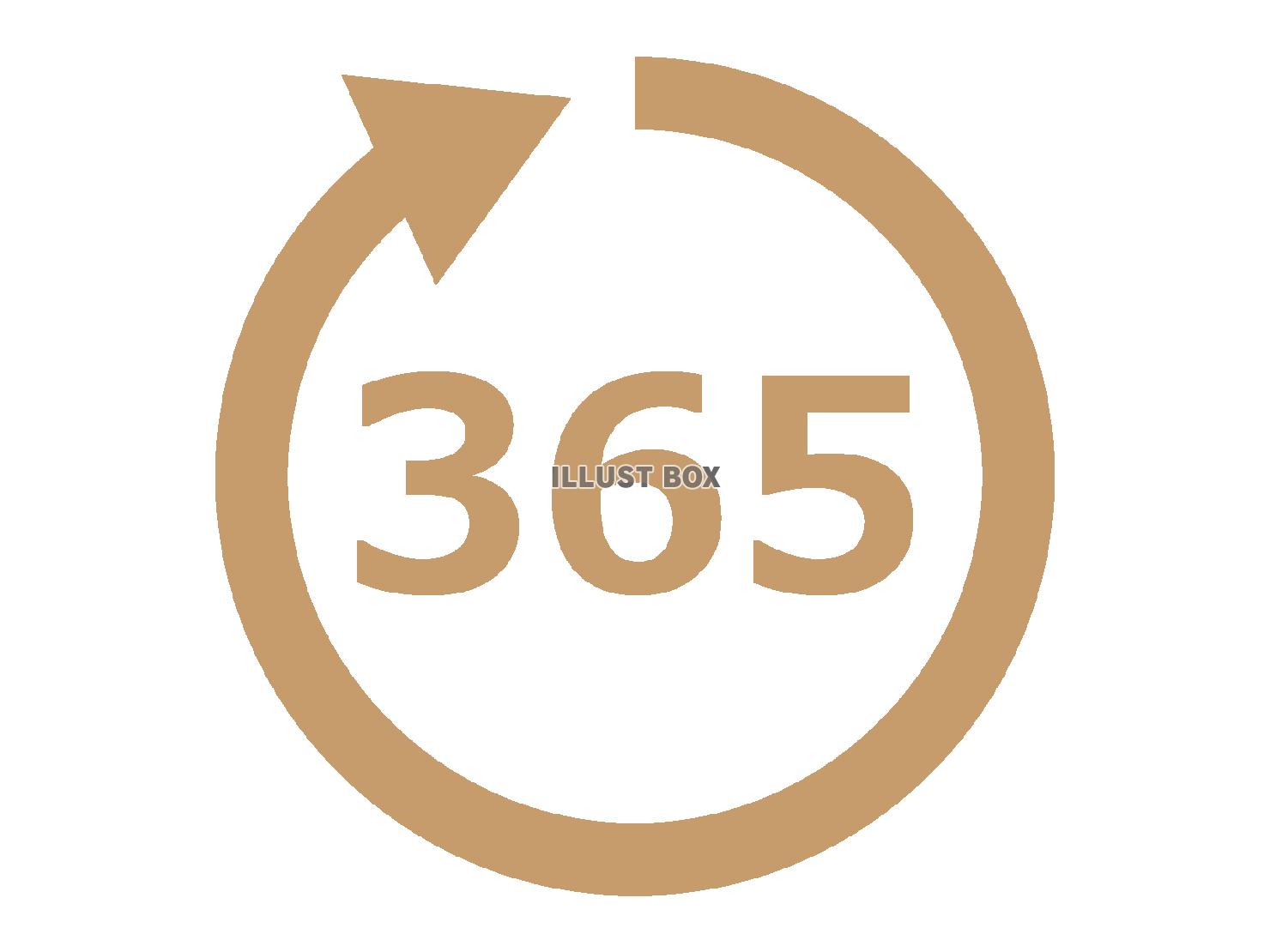 365日アイコン（年中無休マーク）