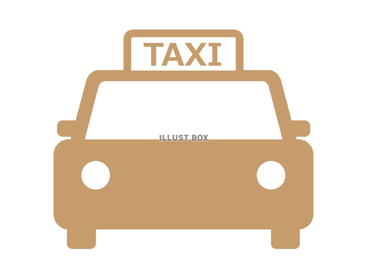 タクシーアイコン（TAXIのシルエット）