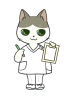看護師猫・ハチワレ