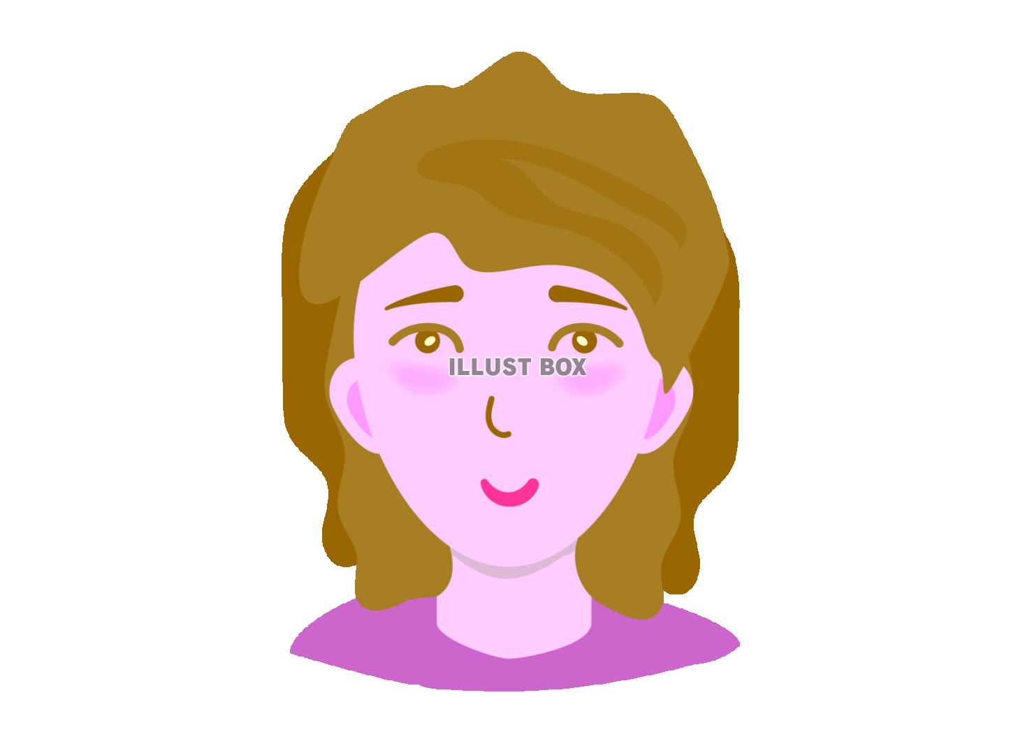 女性の顔のイラスト母の日のPOP素材