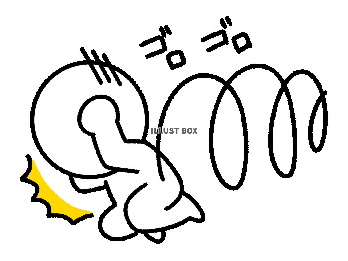 頭を抱えてゴロゴロ転がる棒人間