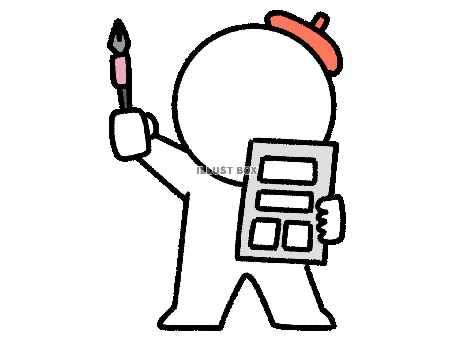 アナログ漫画家の棒人間