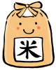 筆絵のかわいい米袋２