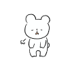 ため息をつくくま