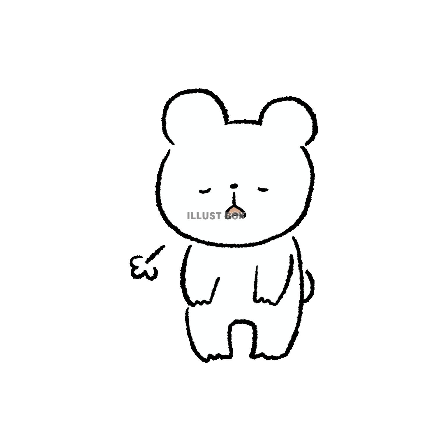 ため息をつくくま