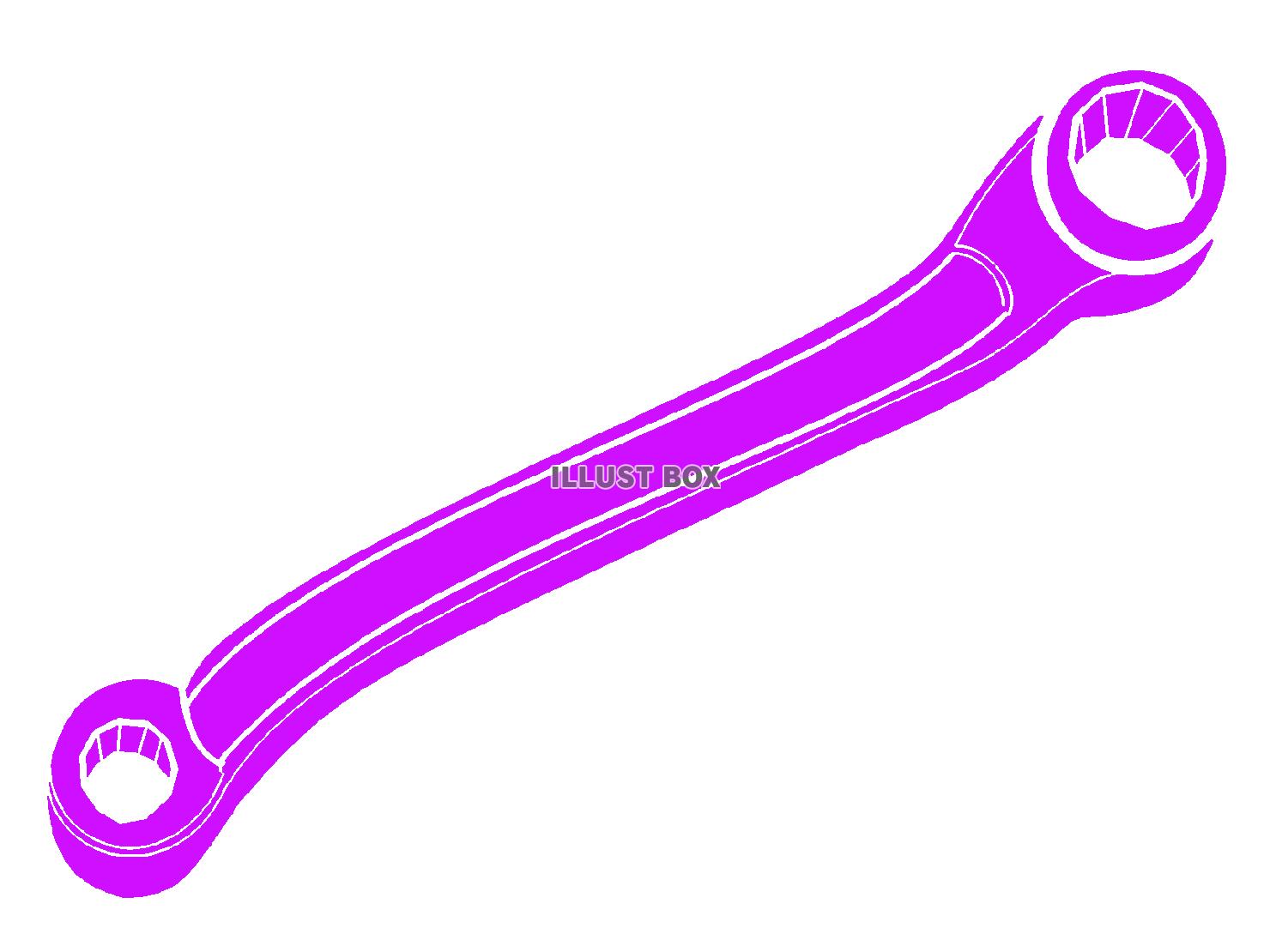 紫色のメガネレンチのシルエット