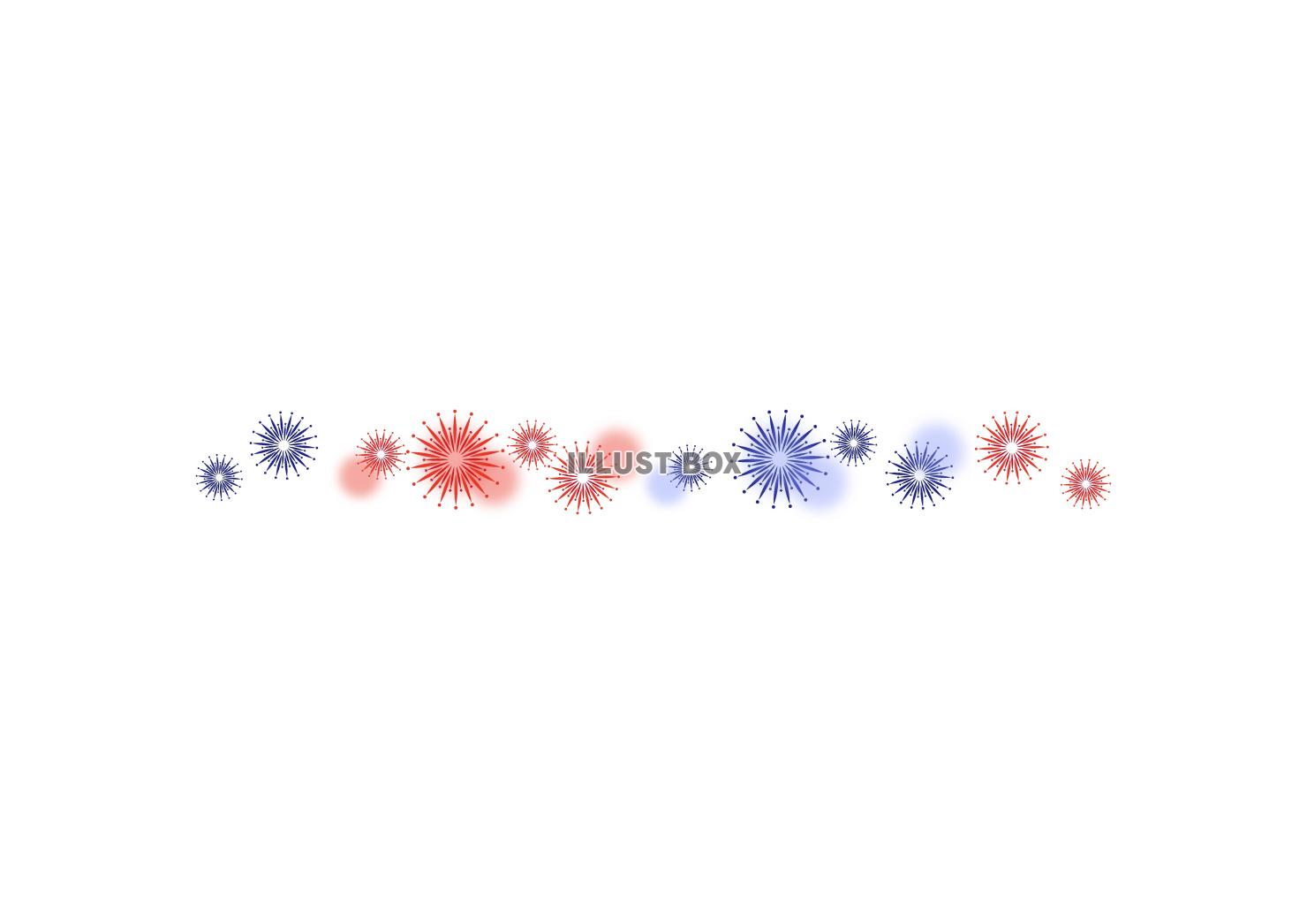 きれいな花火のライン素材