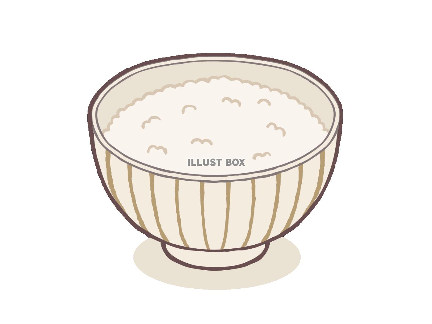 お茶碗に入った白ご飯