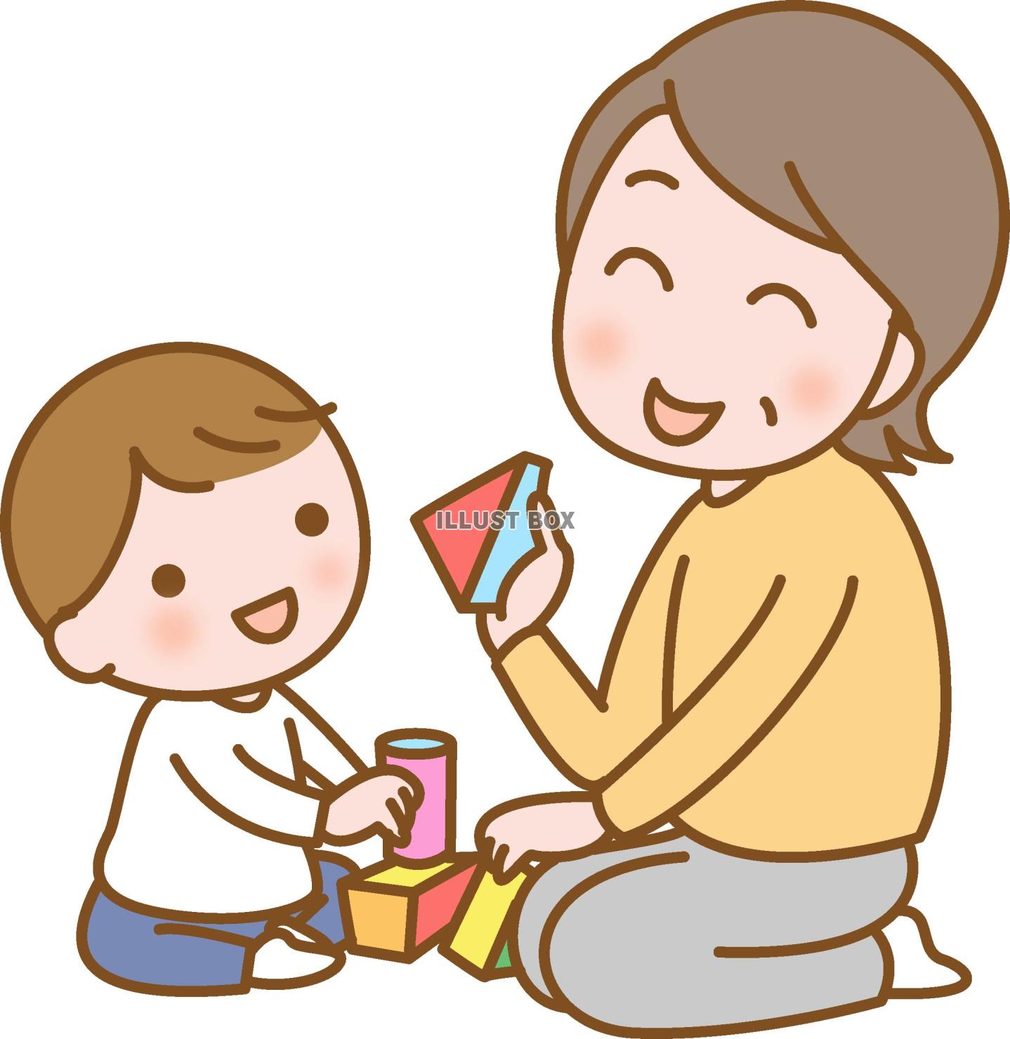 孫と遊ぶおばあちゃん