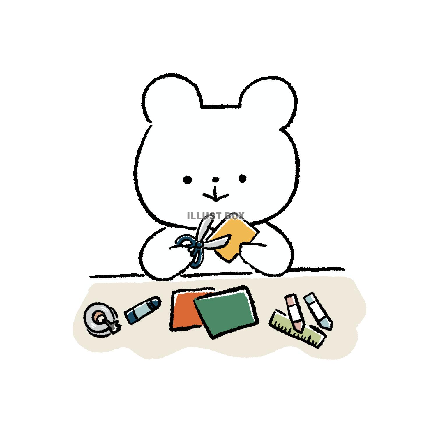 工作するくま
