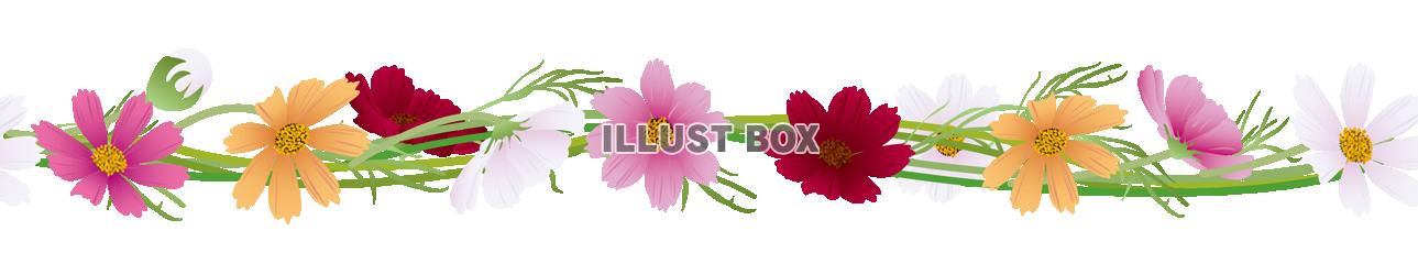 シームレス秋桜ライン（ZIPのIllustratorEPSは...