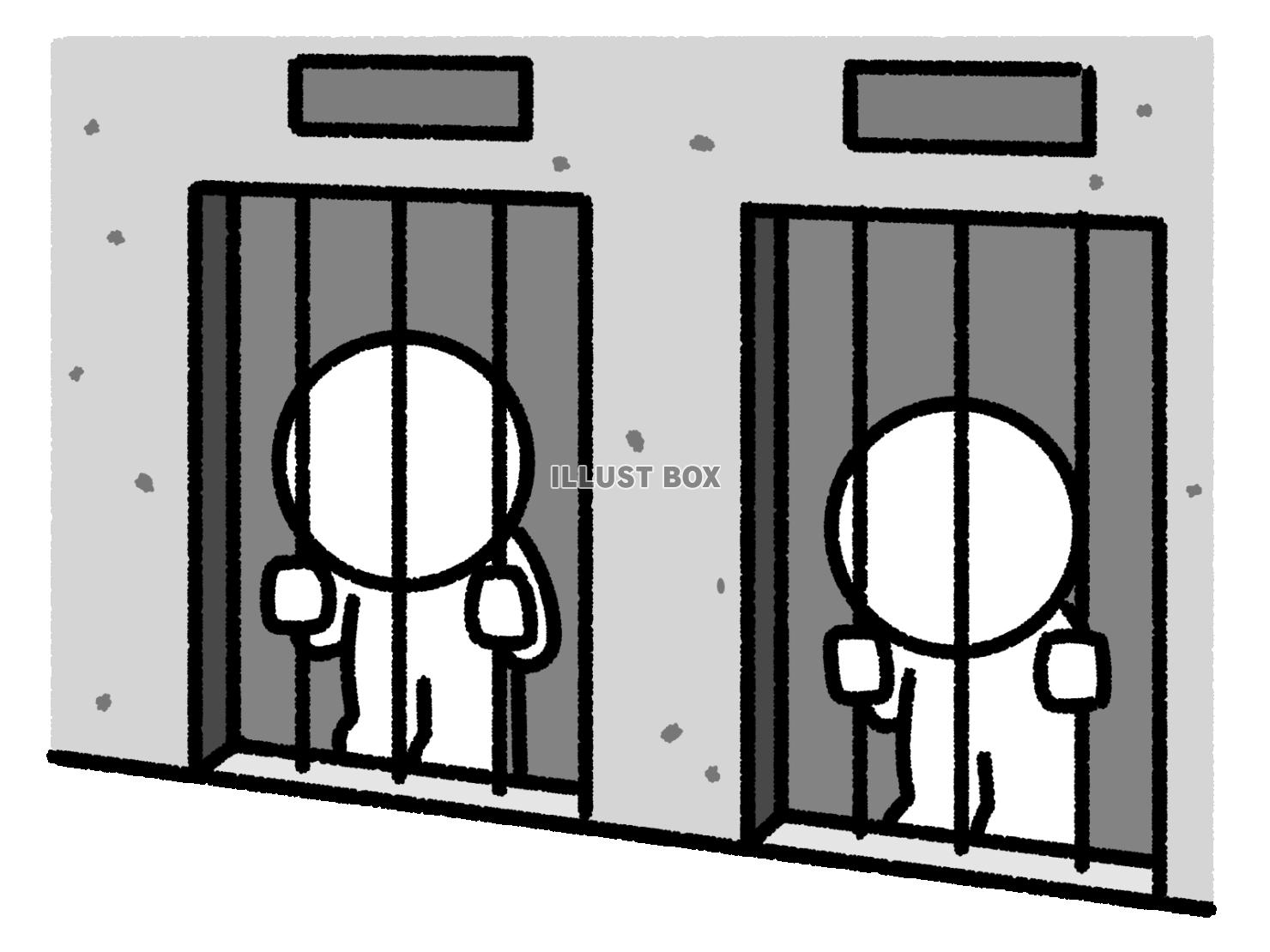 牢屋に入っている棒人間