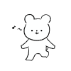 移動しながら鼻歌を歌うくま