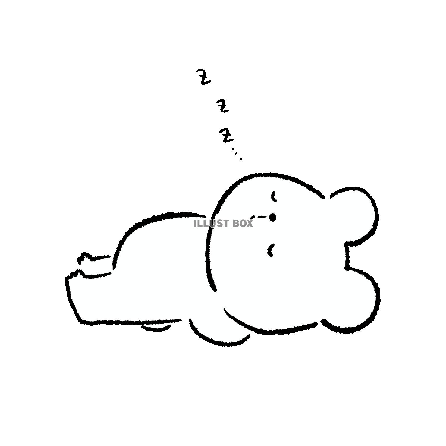 昼寝するくま
