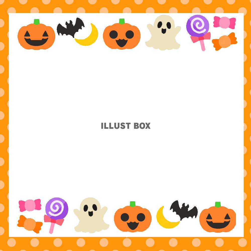 四角いハロウィンフレーム　透過png
