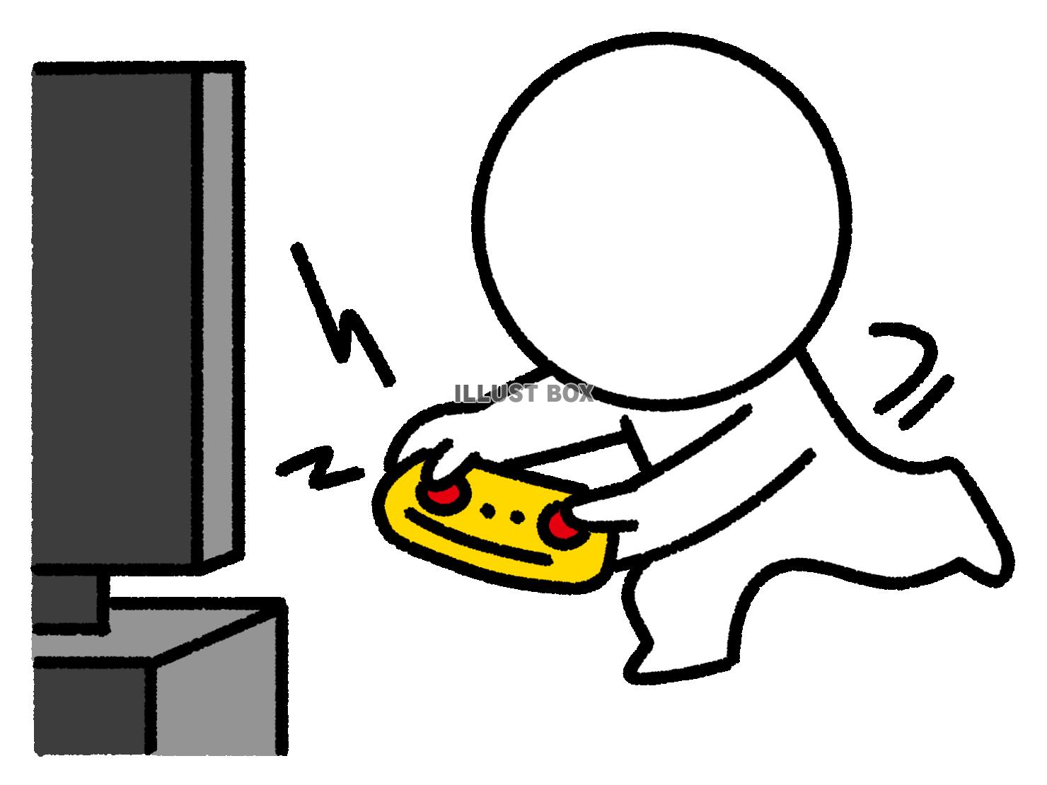 踊るようにゲームをする棒人間
